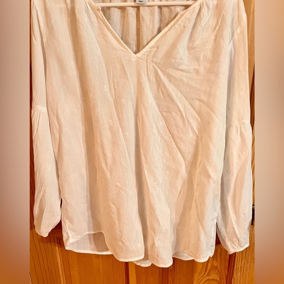 Old Navy Women's Top Long Sleeves Size Large Gauzy Flowy Coastal Boho Chic Beach - Picture 7 of 11